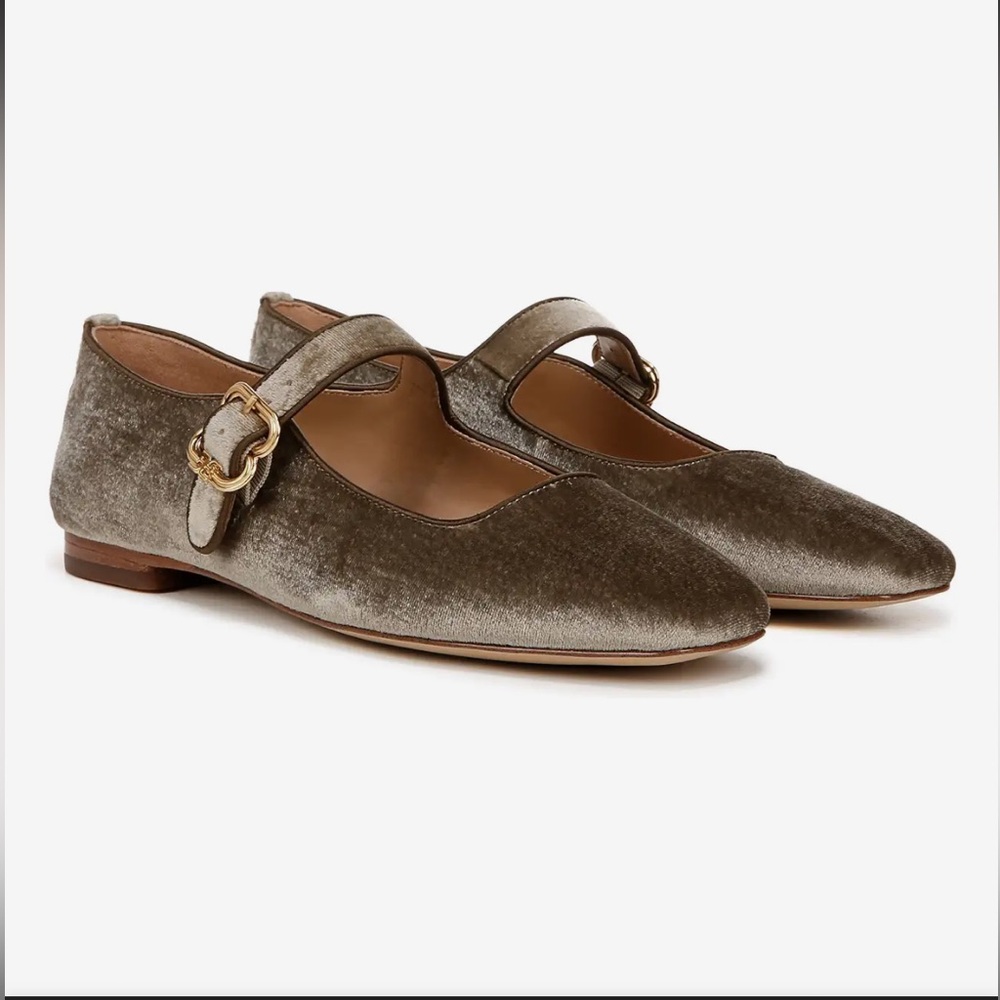 Worn 2x - ‘Michaela’ Maryjane Flat - Dark Silver Sage